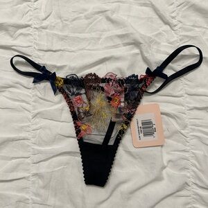 Agent Provocateur zuri thong small size 2 black/navy